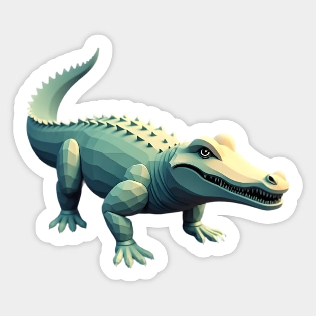 3D Alligator Sticker by animegirlnft